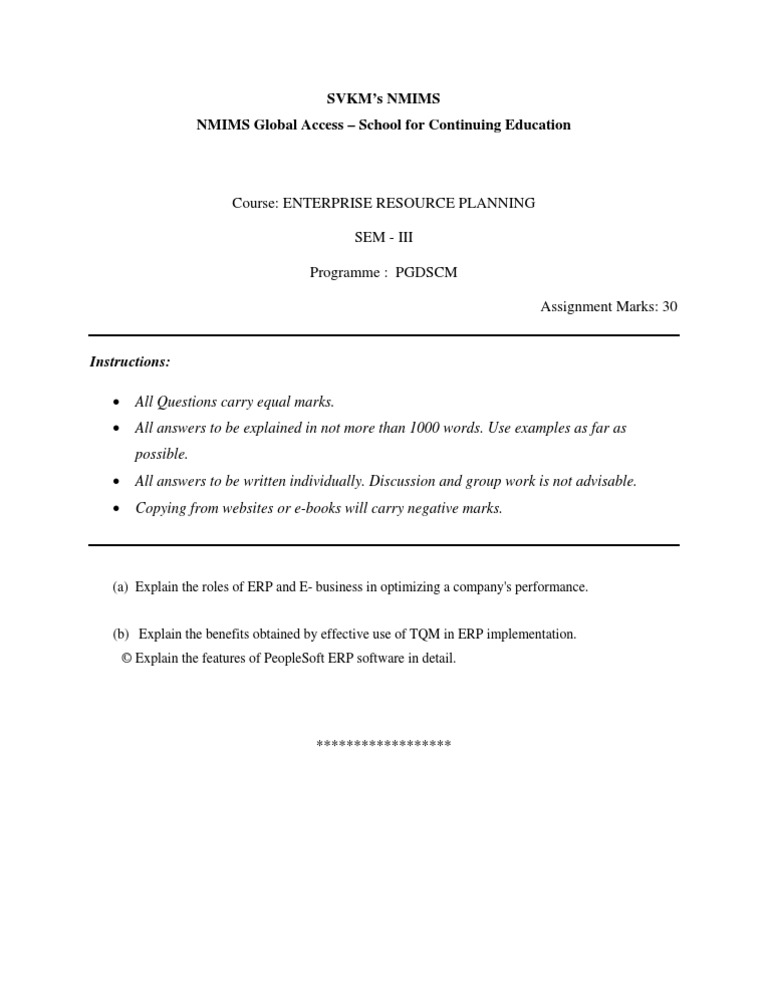 Enterprise Resource Planning | PDF