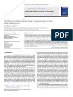 The Effect of Rolling Method Changes On Productivity in Thick Plate Rolling Process (2010)