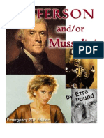 Ezra Pound Jefferson AndOr Mussolini