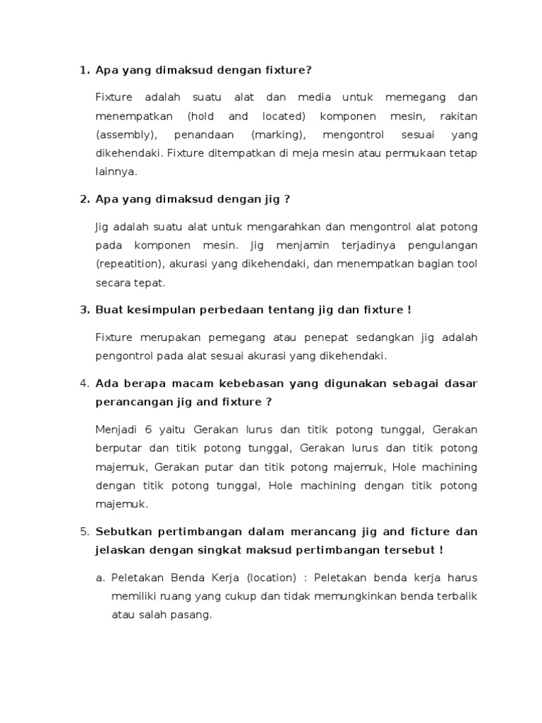 Apa yang dimaksud dengan fixture doc Apa yang dimaksud dengan fixture doc