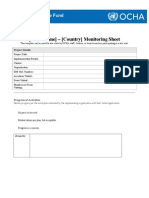 ANNEX XXVI. Project Monitoring Report Template