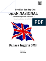 Download Soal Prediksi UN Bahasa Inggris SMP 2013 by Airazzahra Pelangi SN138450283 doc pdf