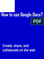 How to Use Google Docs? a sample tutorial