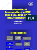 Developement and Implementation of An MPEG1 Layer III Decoder On x86 and TMS320C6711 Platforms