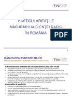 Particularitatile Masurarii Audientei Radio in Romania