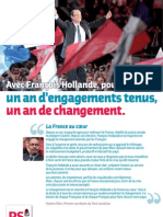 Avec François Hollande, Pour La France, Un An D'engagements Tenus, Un An de Changement.