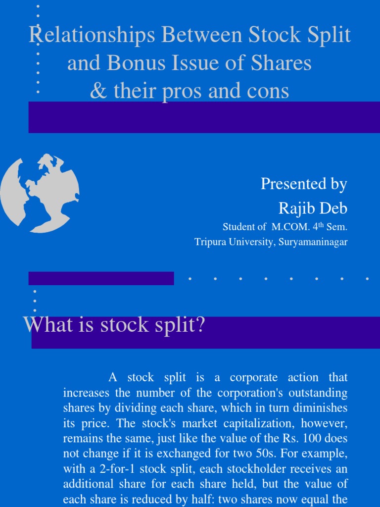 Relationships Between Stock Split and Bonus Issue of Shares & Their