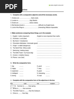 Comparativos E1 Linguistics Language Mechanics