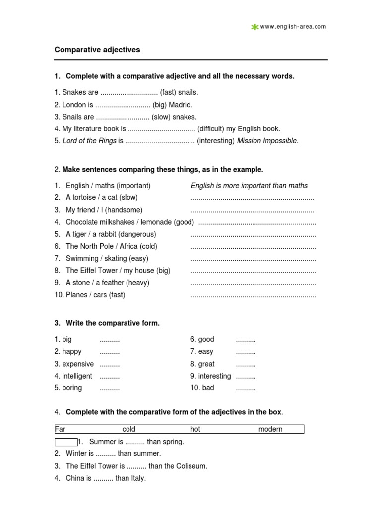 Comparativos E1 Linguistics Language Mechanics