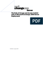 The Role of Groups and Access Control Lists in Microsoft Exchange 2000 Server Deployment
