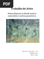 Pintura Rupestre no Brasil-motivos naturalistas e motivos geométricos