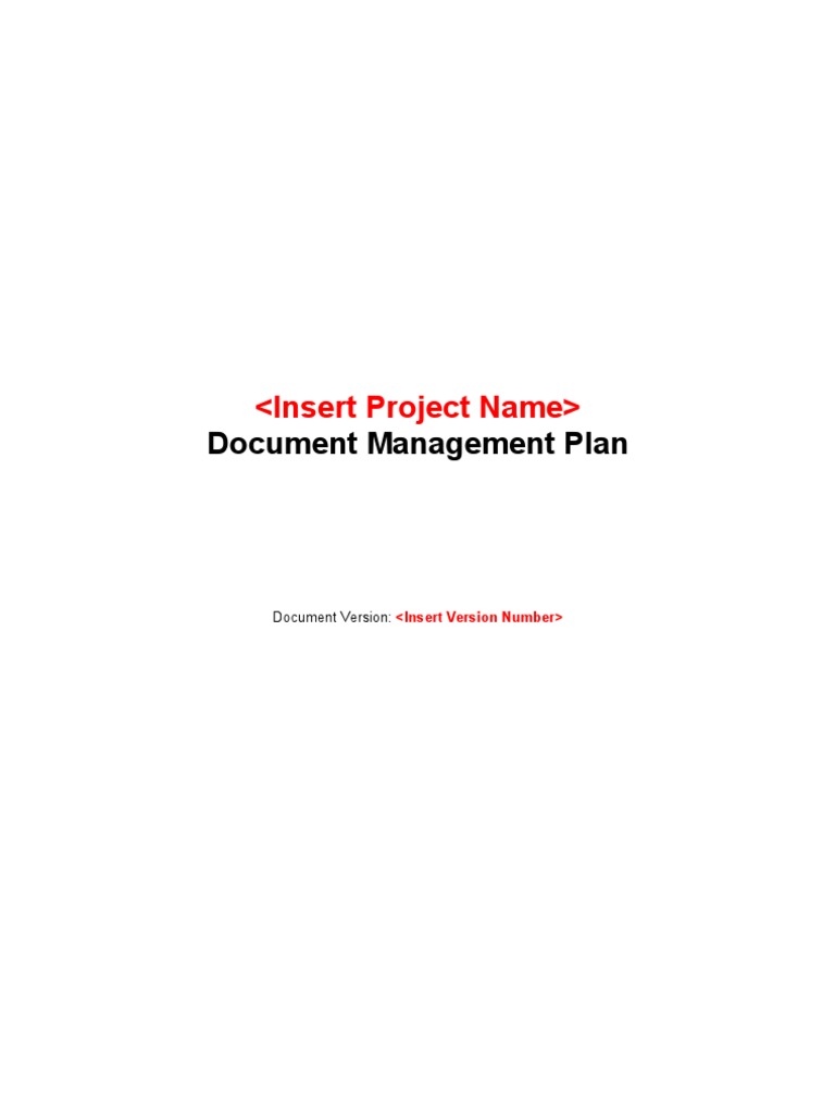 Document Management Plan Template PDF Document Information Technology Document Management Plan Template PDF Document Information Technology