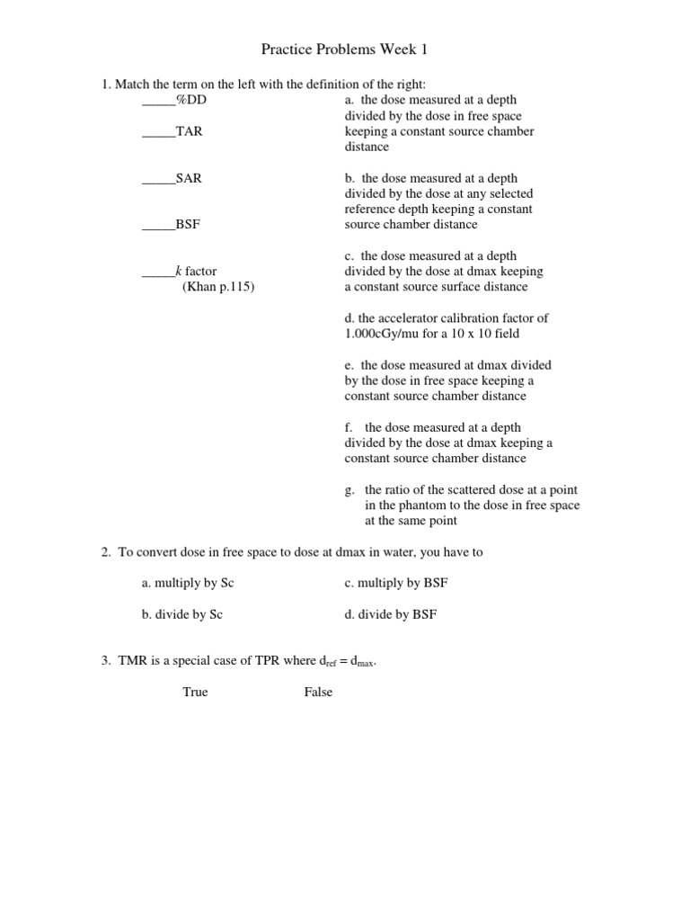 Radiation Dose Calculation Practice | PDF | Science & Mathematics