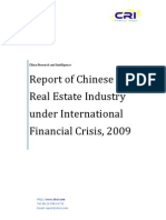 Report of Chinese Real Estate Industry under International Financial Crisis, 2009