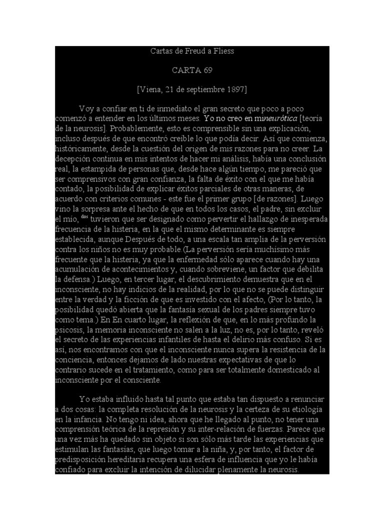 80137702 Cartas de Freud a Fliess  Mente inconsciente  Sigmund Freud