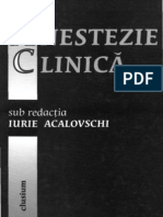 Anestezie Clinica (Acalovschi) Editata