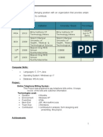 Career Summary for IT Professional