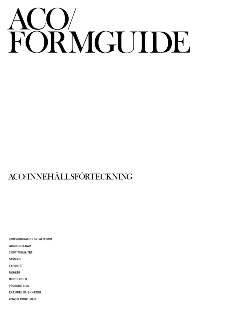 Aco Formguide | PDF