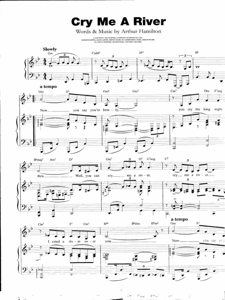 Cry Me A River Pdf