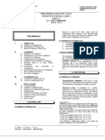 Manguera Outline 2012, Constitutional Law I