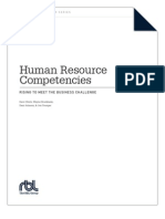 Human Resource Competencies Rising To Meet The Business Challenge