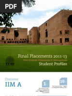 IIMA PGP Students Profile 2011 13