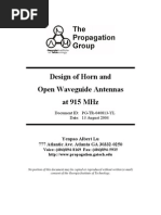 Design of Horn and Open Waveguide Antennas at 915 MHZ: Yenpao Albert Lu 777 Atlantic Ave. Atlanta Ga 30332-0250