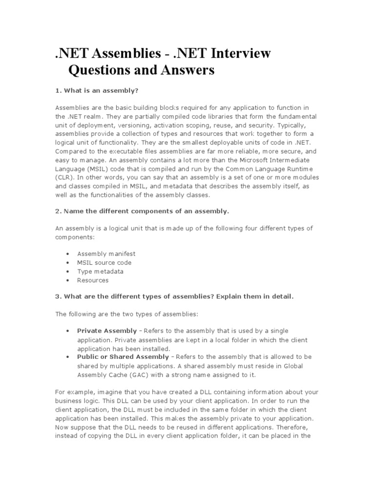 Questions and Answers | PDF | Class (Computer Programming) | System ...