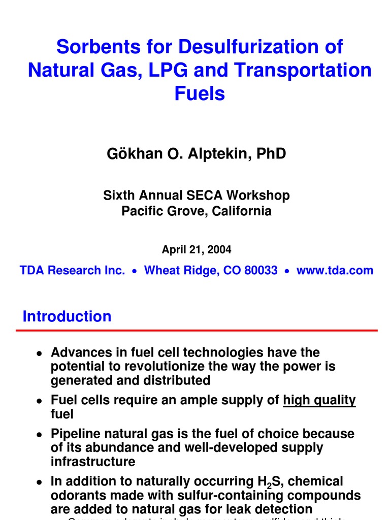 Physical Desulfurization | PDF | Natural Gas | Liquefied Petroleum Gas