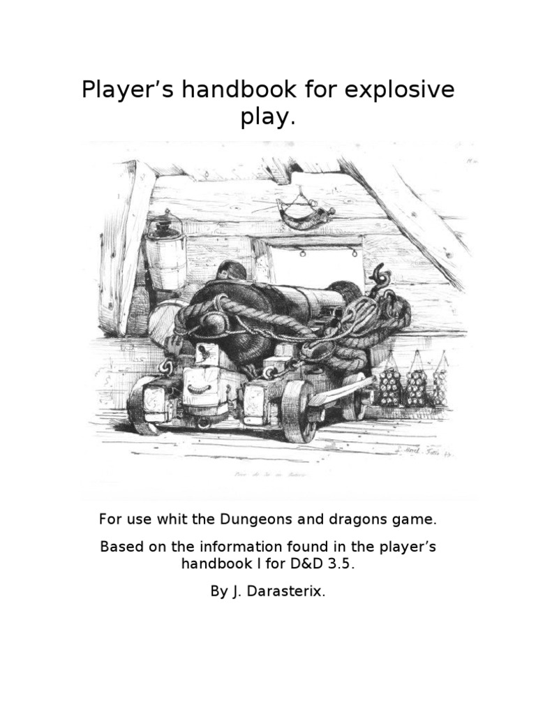 DND 3.5 Player's Handbook For Explosive Play. PDF Dungeons