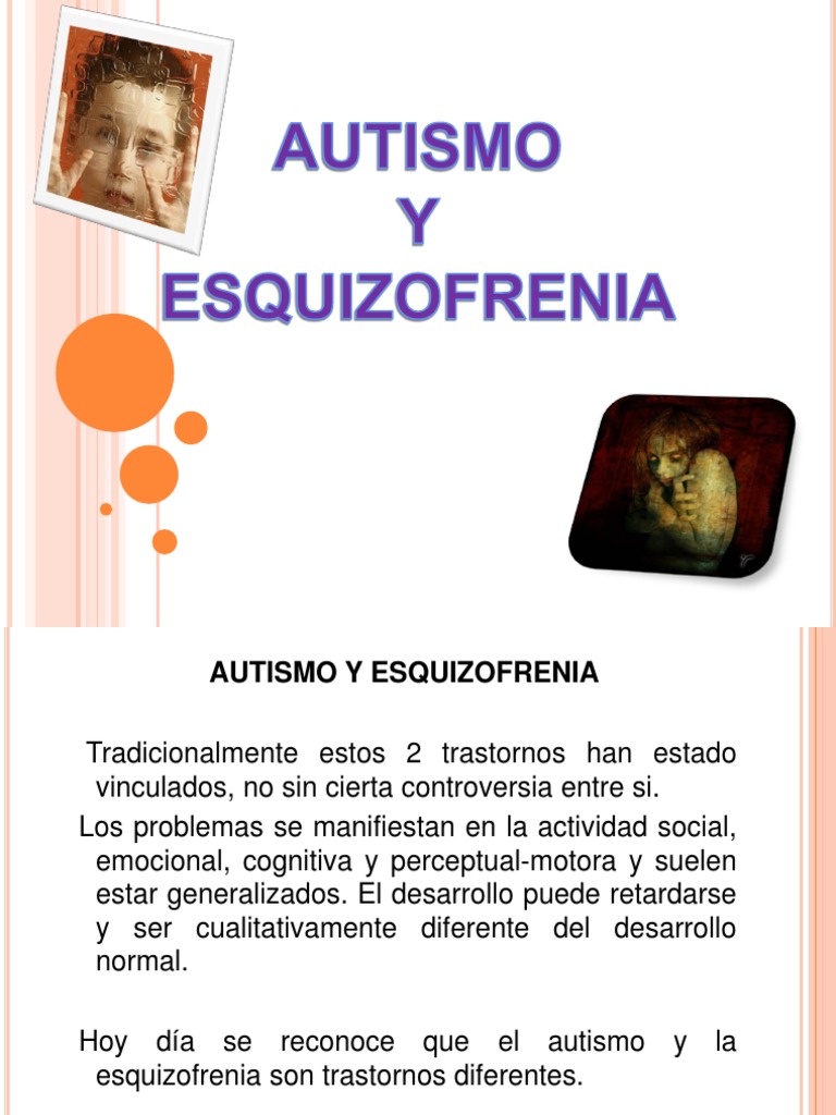 Autismo y Esquizofrenia: Diferencias Clave | PDF | Autismo | Esquizofrenia