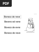 Boneco de Neve - Leitura