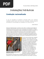 Inst. Hidraulicas - Condução Racionalizada - Revista Techne 192 Mar 2013