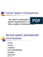 Auditory Verbal Typical Speech Development