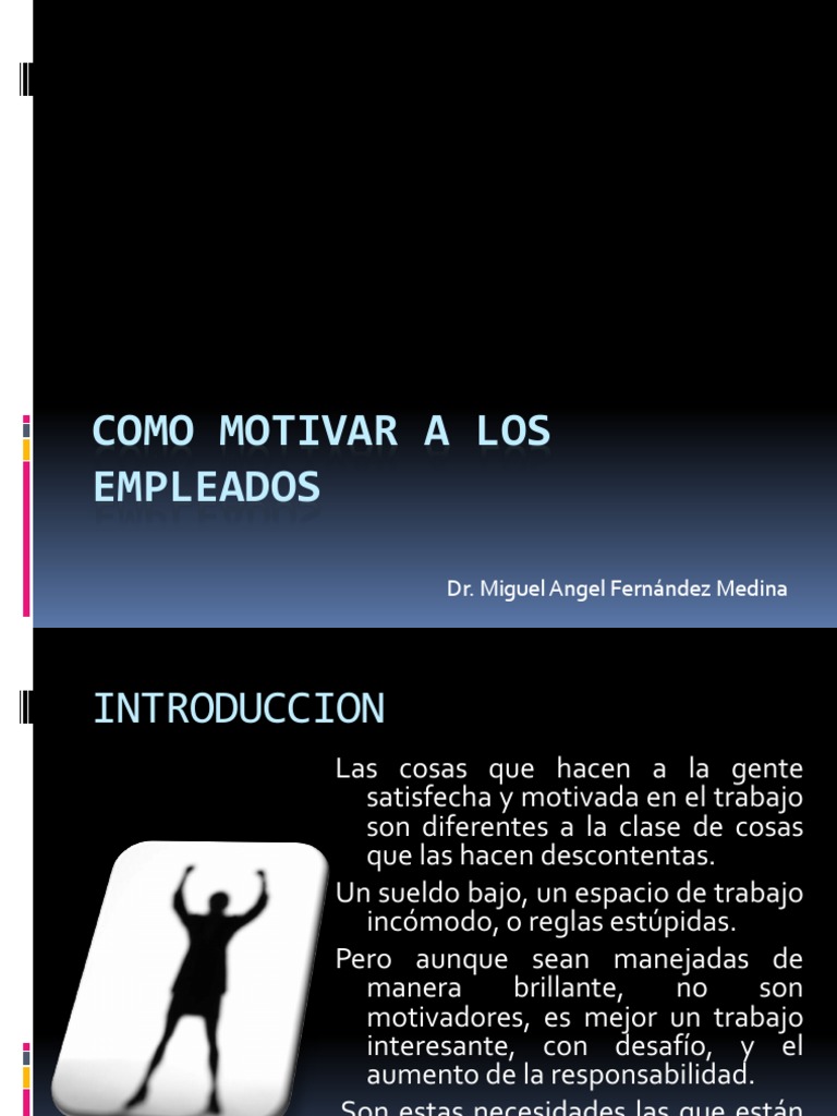 Motivación Efectiva En El Trabajo Pdf Grupo De Trabajo Cognición