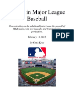 Trends in Major League Baseball: What Is The Correlation Between A Team's Payroll and Its Home Run Total and Wins