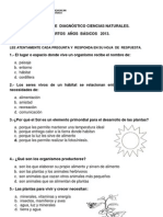 Prueba Diagnóstico Ciencias