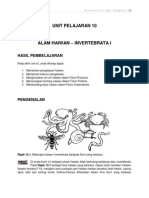 Unit 10 - Alam Haiwan Invertebrata I