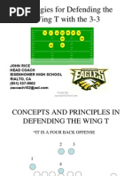 Strategies for defending the Wing -T with the 3-3 - John Rice