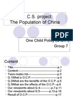 One Child Policy