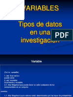 Tipos de Variables de Investigacion