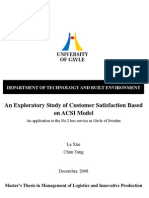 An Exploratory Study of Customer Satisfaction Based on ACSI Model