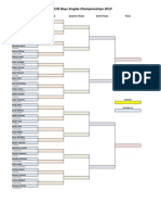 CHS Singles & Pairs 2013 Draw