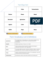 Farm Vocabulary List & Definitions