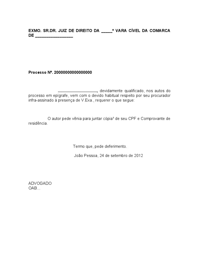 Petição de Juntada DOCS-MODELO | PDF