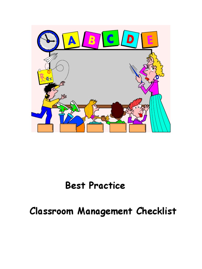 Classroom Management ABCDE Checklist | PDF | Classroom | Teachers