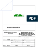 Procedimiento para La Elaboración de La Matriz de Peligro y Evaluación de Riesgos PG-P9-06-02