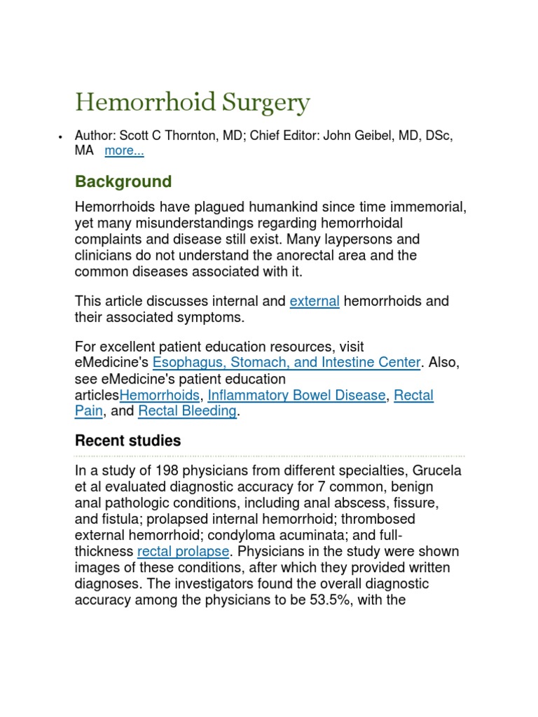 Hemorrhoid Surgery.docx Hemorrhoid Surgery