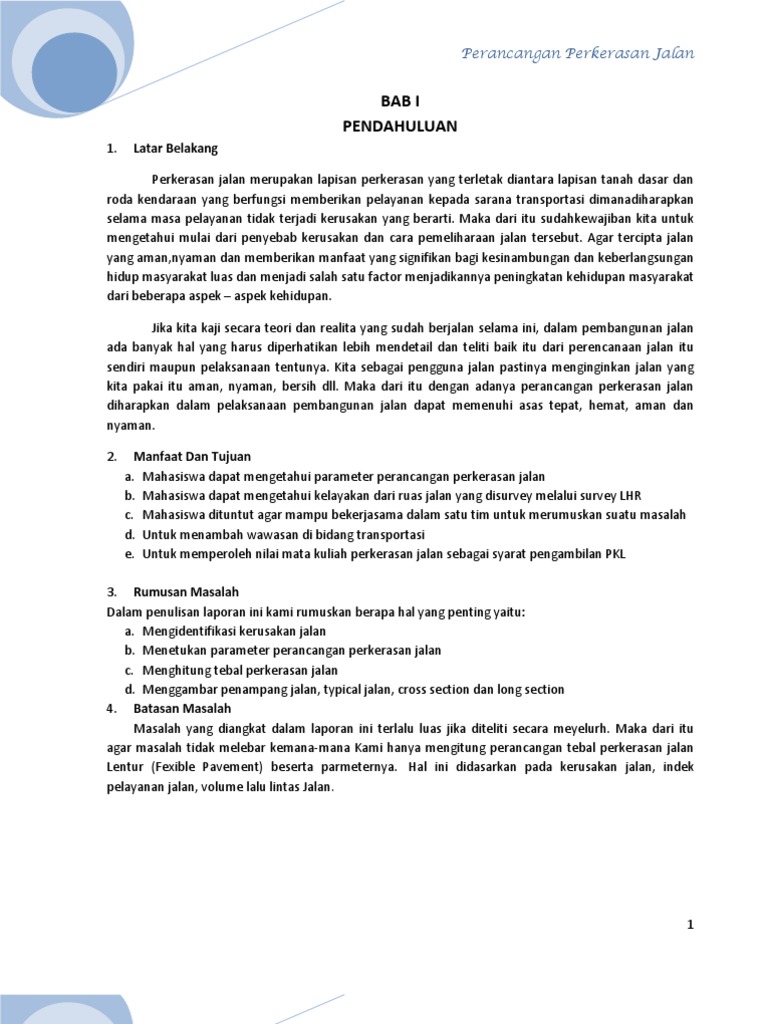 Laporan Perkerasan Jalan