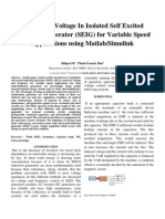 Stability of Voltage in Isolated Self Excited Induction Generator (SEIG) For Variable Speed Applications Using Matlab/Simulink